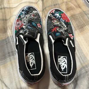 Vans Floral Tiger slip-on size 6.5